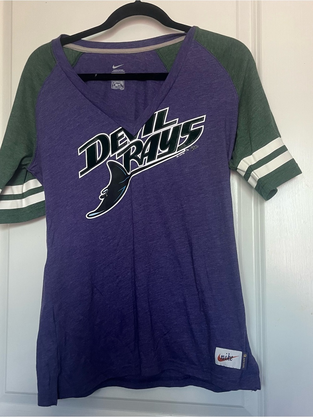 Nike Purple & Green 'Devil Rays' Short Sleeve Tee